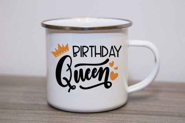 Birthday Queen Enamel Mug