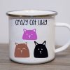 Crazy Cat Lady Enamel Mug